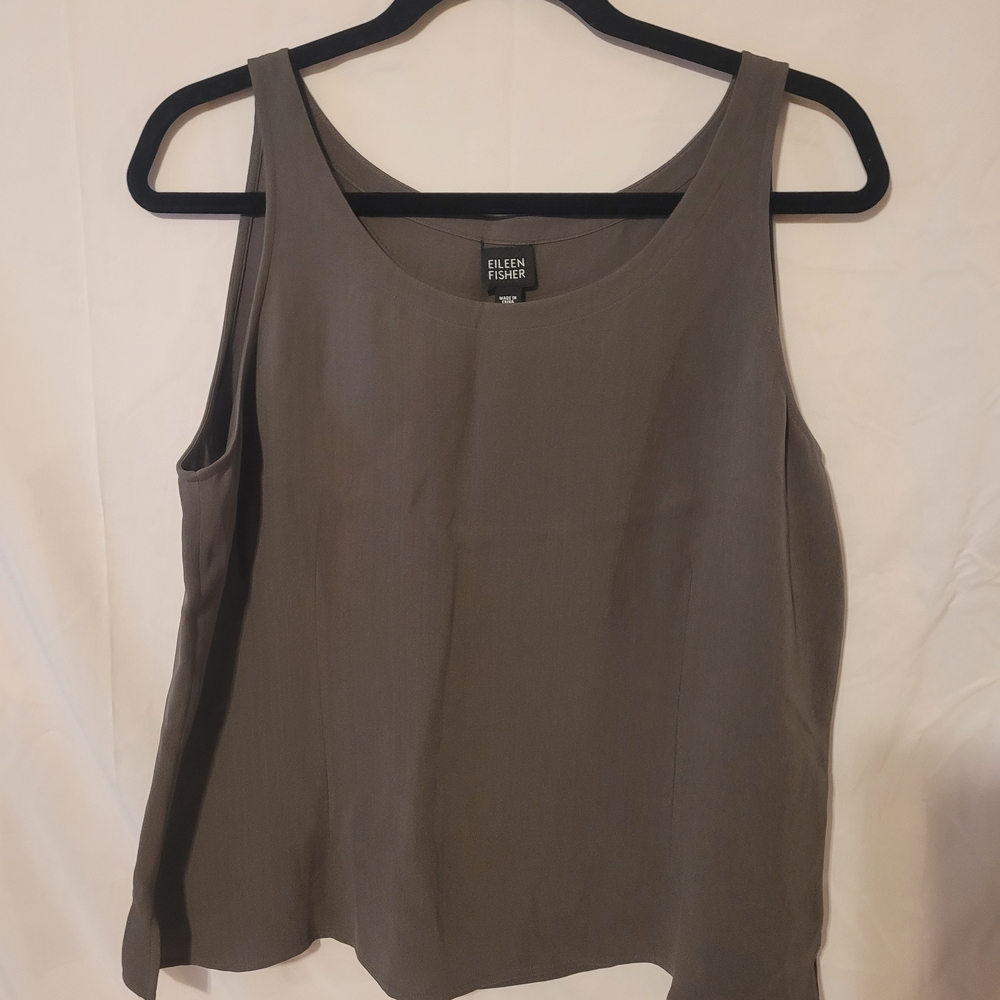 Eileen Fisher Charcoal Tank Top - Picture 2 of 2